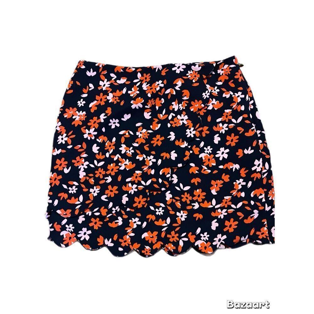 Draper James Navy Blue, Pink and Red Floral Mini Skirts size 8